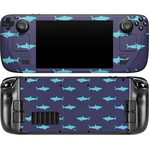 Shark Print Steam Deck Handheld Gaming Computer Skin