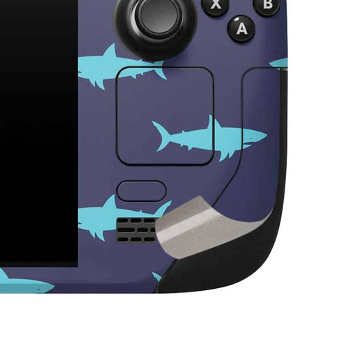 Shark Print Steam Deck Handheld Gaming Computer Skin