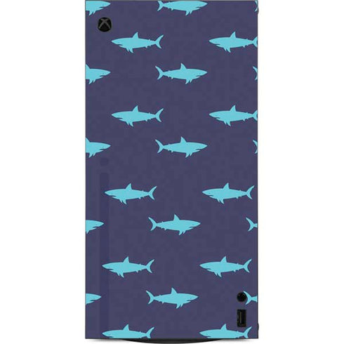 Shark Print XBox Series X Digital Edition Console Skin
