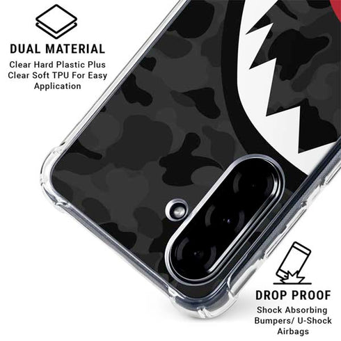 Shark Teeth Grey Street Camo Galaxy A36 5G Clear Case