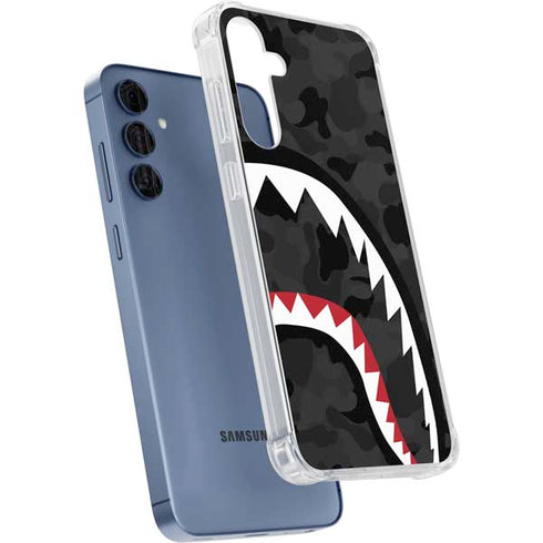 Shark Teeth Grey Street Camo Galaxy A55 5G Clear Case