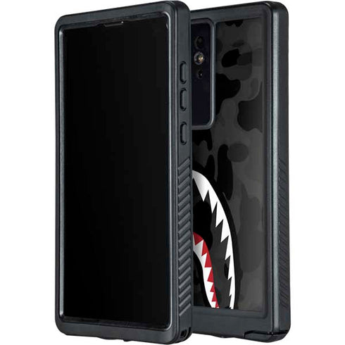 Shark Teeth Grey Street Camo Galaxy S24 Ultra Waterproof Case