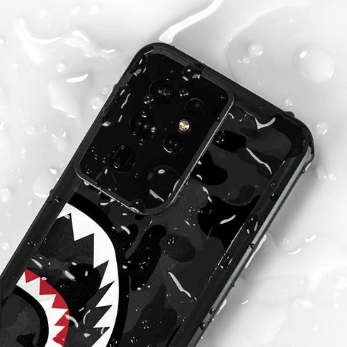 Shark Teeth Grey Street Camo Galaxy S24 Ultra Waterproof Case