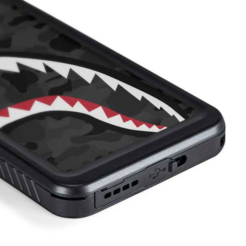 Shark Teeth Grey Street Camo Galaxy S24 Waterproof Case