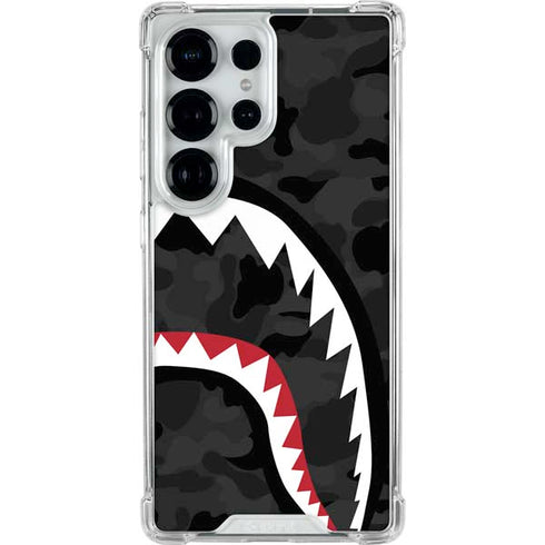 Shark Teeth Grey Street Camo Galaxy S25 Ultra Clear Case