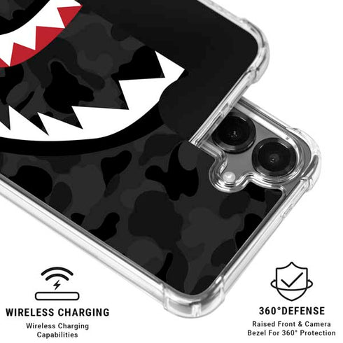 Shark Teeth Grey Street Camo Galaxy S26 Clear Case