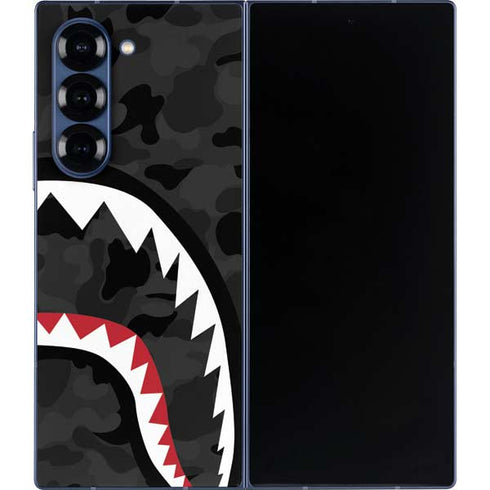 Shark Teeth Grey Street Camo Galaxy Z Fold6 Skin