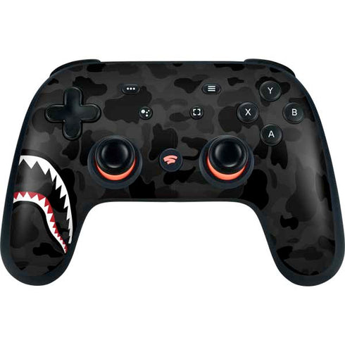 Shark Teeth Grey Street Camo Google Stadia Controller Skin