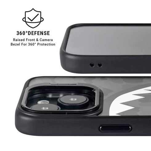 Shark Teeth Grey Street Camo iPhone 15 Plus Kickstand Case