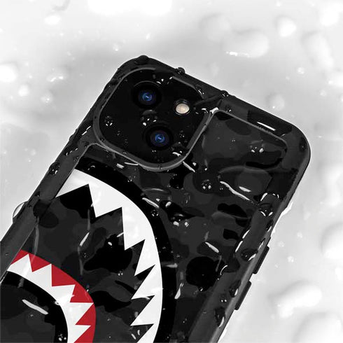 Shark Teeth Grey Street Camo iPhone 15 Plus Waterproof Case