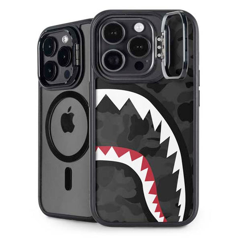 Shark Teeth Grey Street Camo iPhone 15 Pro Kickstand Case