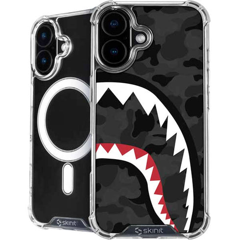 Shark Teeth Grey Street Camo iPhone 16 MagSafe Case