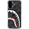 Shark Teeth Grey Street Camo iPhone 16 Plus Clear Case