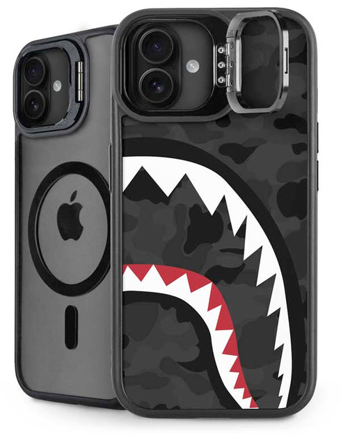 Shark Teeth Grey Street Camo iPhone 16 Plus Kickstand Case