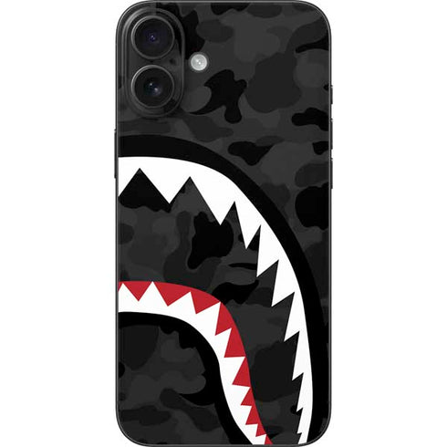 Shark Teeth Grey Street Camo iPhone 16 Plus Skin