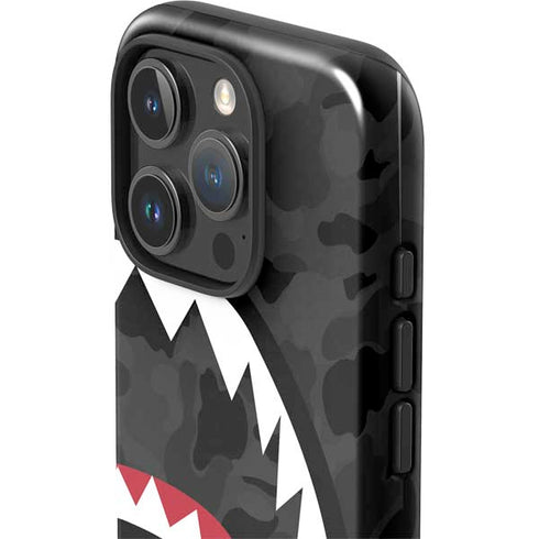 Shark Teeth Grey Street Camo iPhone 16 Pro Impact Case