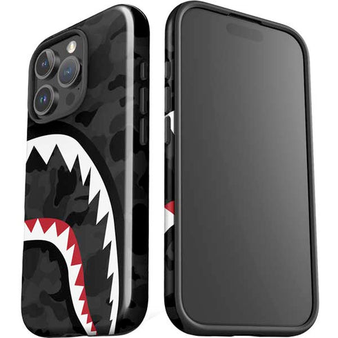 Shark Teeth Grey Street Camo iPhone 16 Pro Impact Case