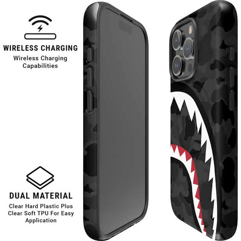 Shark Teeth Grey Street Camo iPhone 16 Pro Magsafe Impact Case