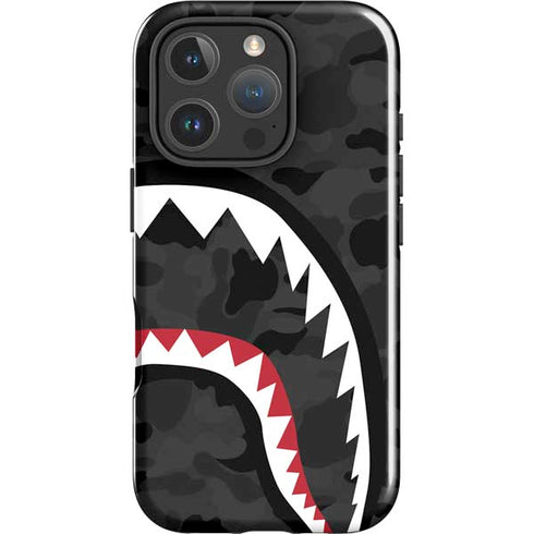 Shark Teeth Grey Street Camo iPhone 16 Pro Max Impact Case
