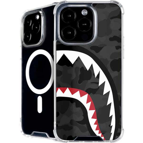 Shark Teeth Grey Street Camo iPhone 16 Pro Max MagSafe Case