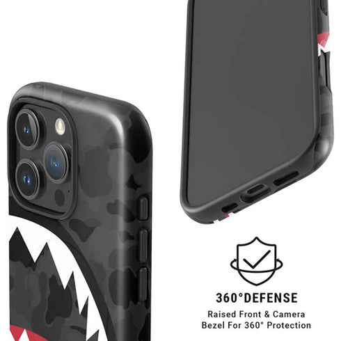 Shark Teeth Grey Street Camo iPhone 16 Pro Max Magsafe Impact Case