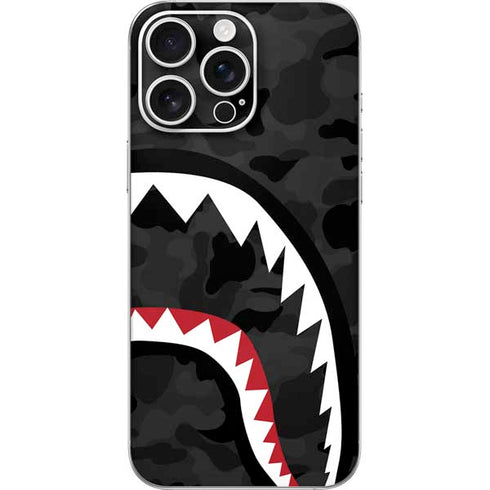 Shark Teeth Grey Street Camo iPhone 16 Pro Max Skin