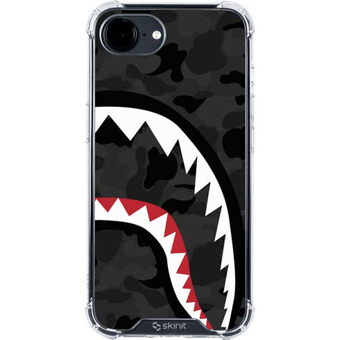 Shark Teeth Grey Street Camo iPhone 16e Clear Case