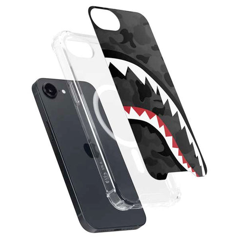 Shark Teeth Grey Street Camo iPhone 16e MagSafe Case