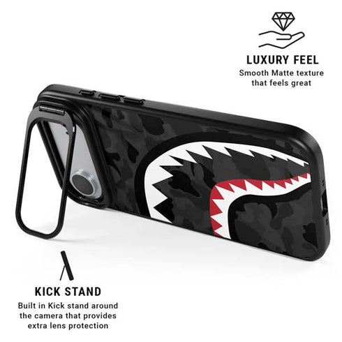 Shark Teeth Grey Street Camo iPhone 17 Air Kickstand Case