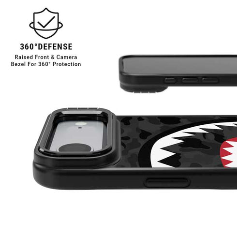 Shark Teeth Grey Street Camo iPhone 17 Air Kickstand Case