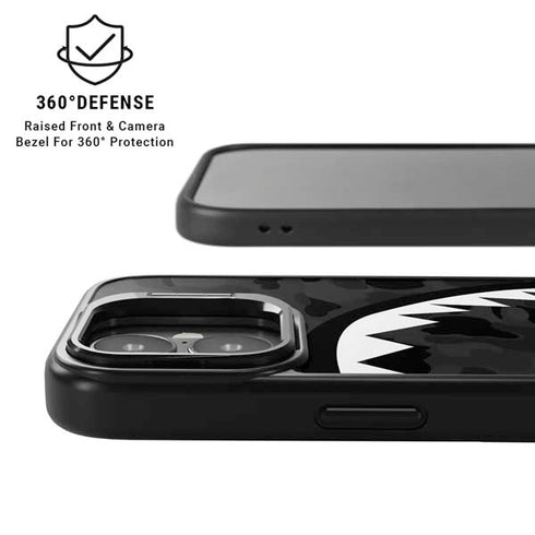 Shark Teeth Grey Street Camo iPhone 17 Kickstand Case