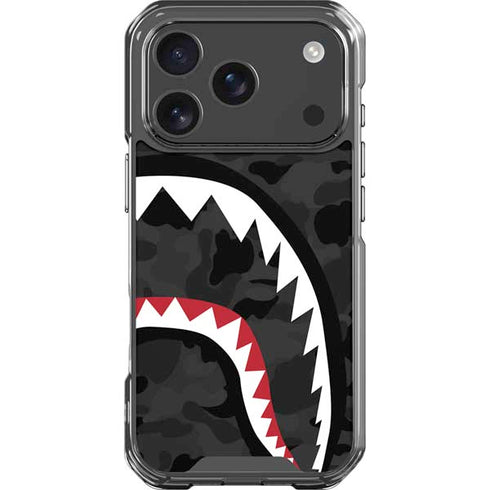 Shark Teeth Grey Street Camo iPhone 17 Pro Clear Case