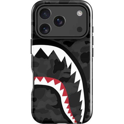 Shark Teeth Grey Street Camo iPhone 17 Pro Impact Case