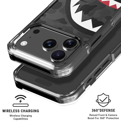 Shark Teeth Grey Street Camo iPhone 17 Pro MagSafe Case