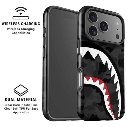Shark Teeth Grey Street Camo iPhone 17 Pro Magsafe Impact Case