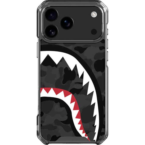 Shark Teeth Grey Street Camo iPhone 17 Pro Max Clear Case