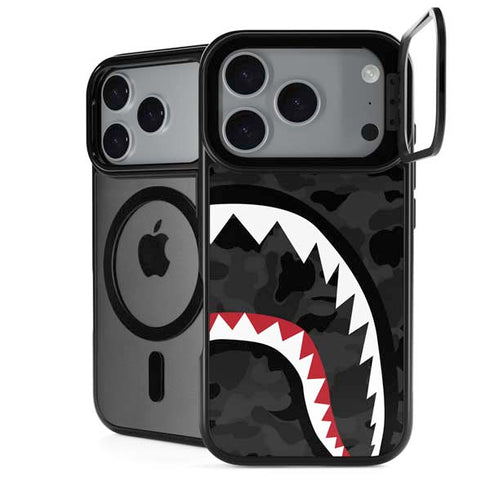 Shark Teeth Grey Street Camo iPhone 17 Pro Max Kickstand Case