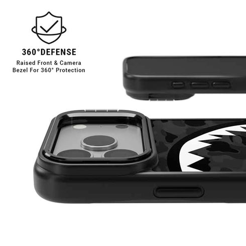 Shark Teeth Grey Street Camo iPhone 17 Pro Max Kickstand Case