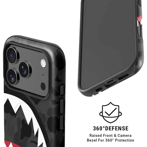 Shark Teeth Grey Street Camo iPhone 17 Pro Max Magsafe Impact Case