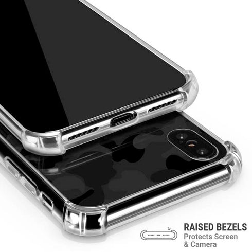 Shark Teeth Grey Street Camo iPhone X/XS Clear Case