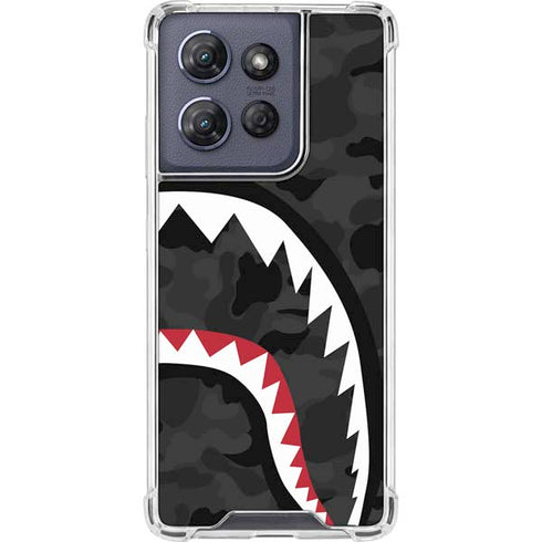 Shark Teeth Grey Street Camo Moto G Play 5G (2025) Clear Case