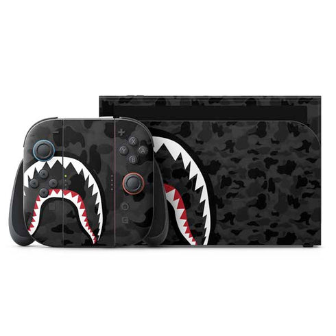 Shark Teeth Grey Street Camo Nintendo Skins