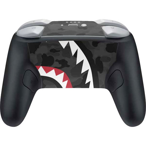 Shark Teeth Grey Street Camo Nintendo Switch 2 (2025) Pro Controller Skin