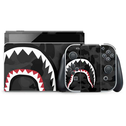 Shark Teeth Grey Street Camo Nintendo Skins