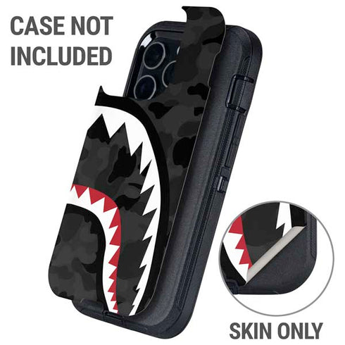 Shark Teeth Grey Street Camo Otterbox Defender iPhone Skin