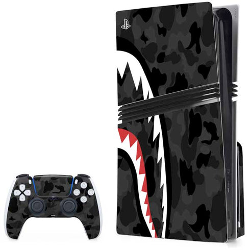 Shark Teeth Grey Street Camo PlayStation PS5 Skins