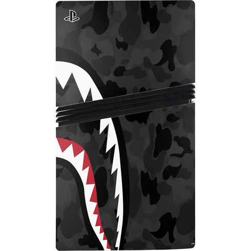 Shark Teeth Grey Street Camo PS5 Pro Disk Bundle Skin