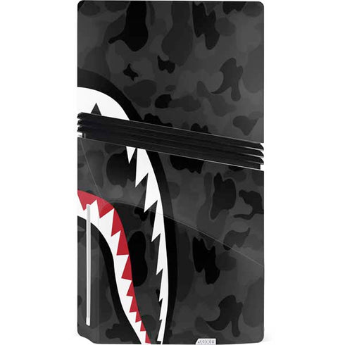Shark Teeth Grey Street Camo PS5 Pro Disk Bundle Skin
