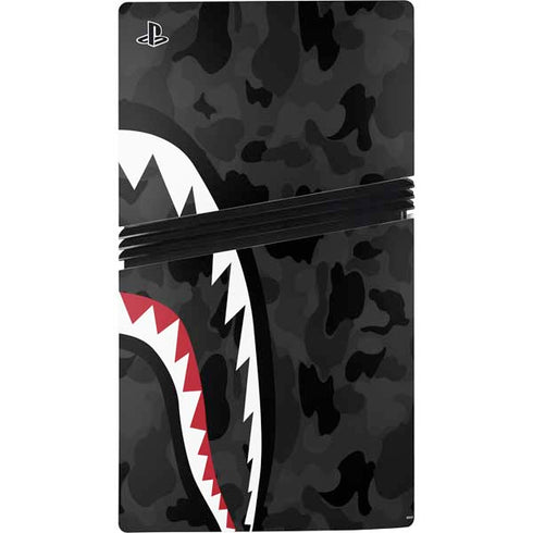 Shark Teeth Grey Street Camo PS5 Pro Disk Console Skin