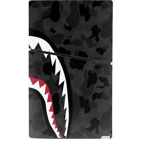 Shark Teeth Grey Street Camo PS5 Slim Digital Edition Console Skin